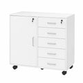 caisson-de-bureau-a-5-tiroirs-verrouillables-avec-roulettes-et-etageres-reglables-fwvabu3091ws