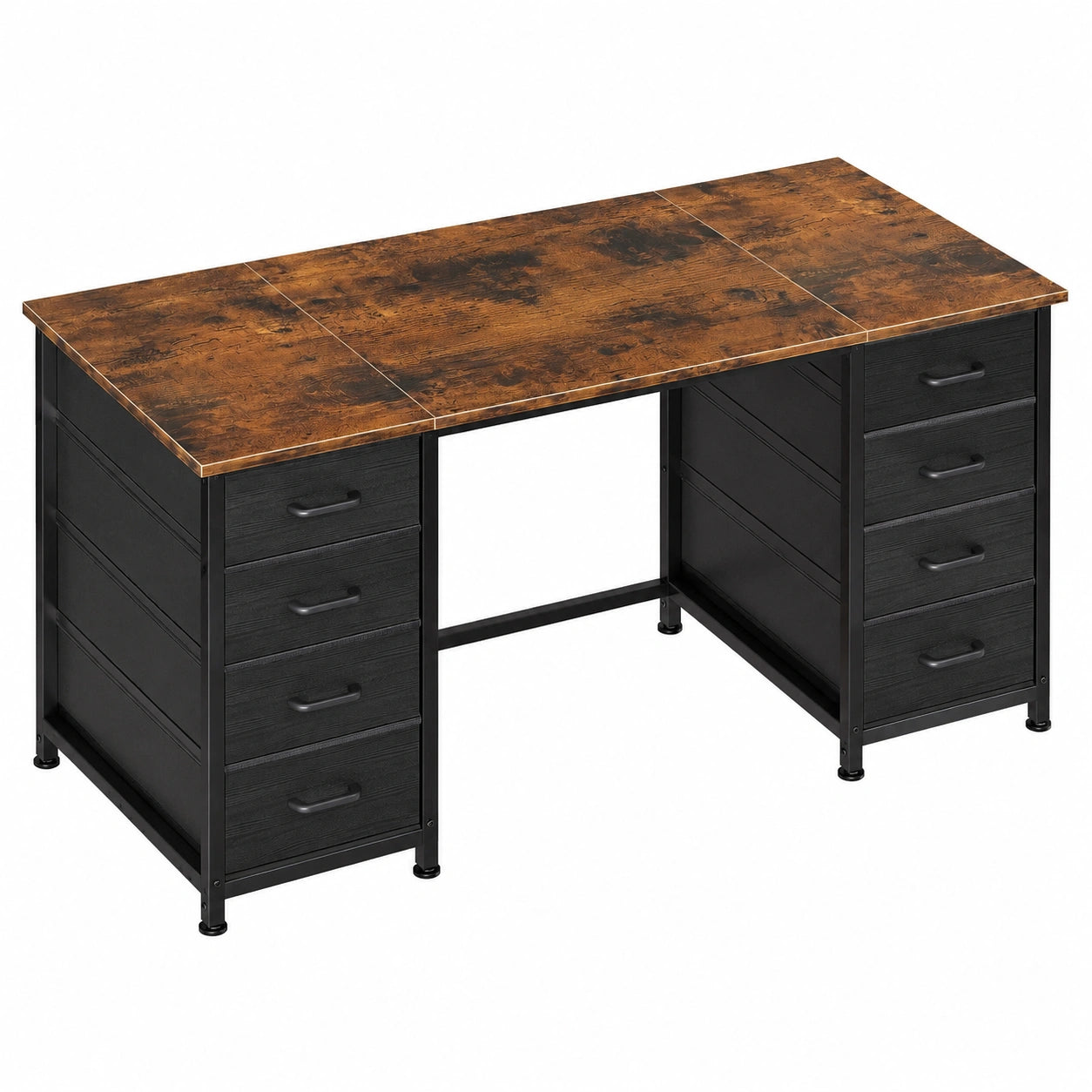 bureau-en-tissu-avec-rangement-et-table-informatique-marron-qubmbv3030im